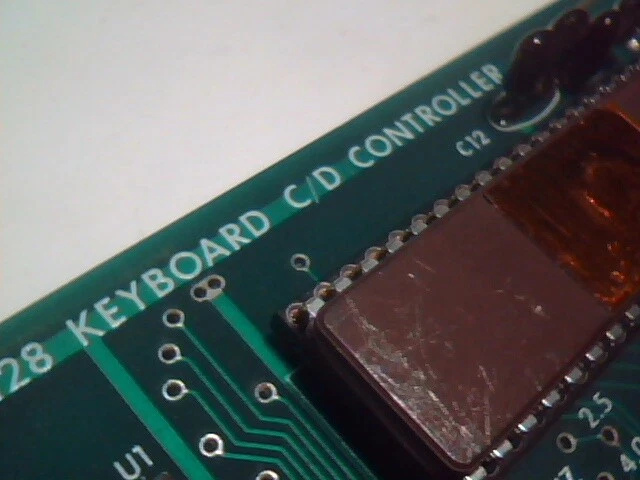 128 keyboard C/D Controller 1703-10057 on 110-pin card 8405A NEC D8741AD - image 3