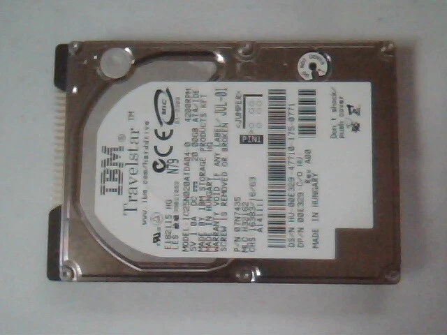 2.5 Hard Drive IDE Disk IBM Travelstar IC25N020ATDA04-0 07N7435 H32162