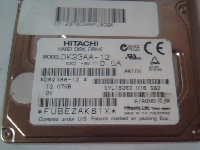 2.5 Hard Drive IDE Disk Hitachi DK23AA-12 SH201-A773 AK100 - image 2