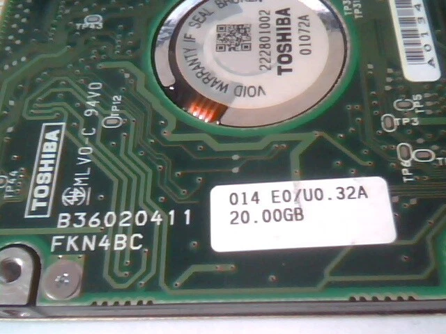 2.5 Hard Drive IDE Disk Toshiba MK2016GAP HDD2154 B ZE01 T 20GB - image 3
