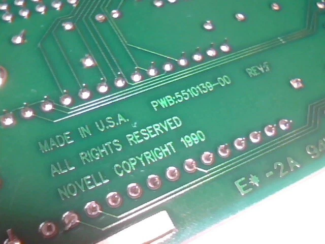 Novell LANZ-TR416 vintage ISA NIC network card SILCOM 500 series LH-525 1992 - image 12