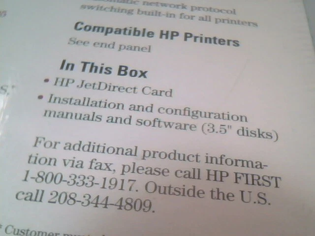 HP JetDirect Card Print Server J2552A ETHERNET LOCALTALK (J2550A) - image 10