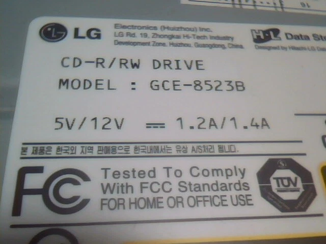 LG CD-ROM CD-R/RW Drive GCE-8523B 1.01 52x24x52x 40pin IDE ATA burner rewritable - image 3