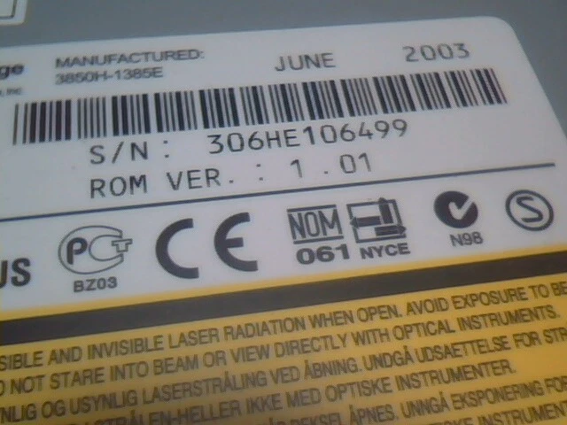 LG CD-ROM CD-R/RW Drive GCE-8523B 1.01 52x24x52x 40pin IDE ATA burner rewritable - image 4