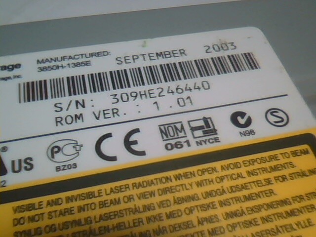 LG CD-ROM CD-R/RW Drive GCE-8525B 1.01 52x32x52x 40pin IDE ATA burner rewritable - image 4