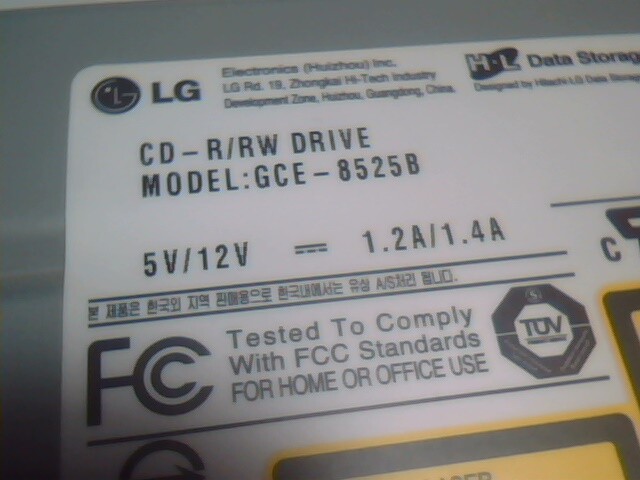 LG CD-ROM CD-R/RW Drive GCE-8525B 1.03 52x32x52x 40pin IDE ATA burner rewritable - image 3