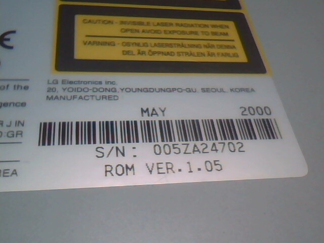 LG CD-ROM CD-R/RW Drive CED-8080B 1.05 8x4x32x 40pin IDE ATA burner rewritable - image 4