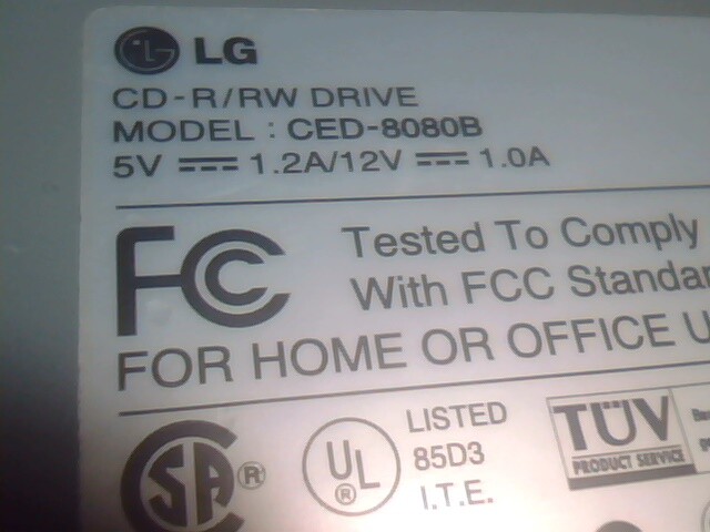 LG CD-ROM CD-R/RW Drive CED-8080B 1.06 8x4x32x 40pin IDE ATA burner rewritable - image 3