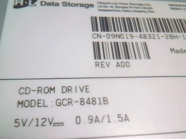 Hitachi-LG H-L CD-ROM CD-R Drive GCR-8481B 2.01 48X 40pin IDE ATA - image 3