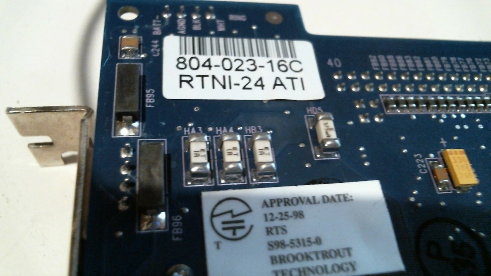 Brooktrout Telephony Card RTNI-24 ATI 804-023-16c 40-08-023C REV C - image 4