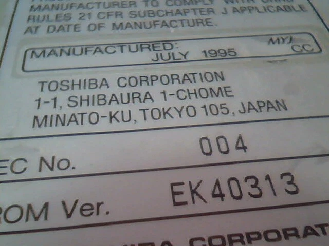 TOSHIBA XM-4101BME 4X 50 PIN SCSI CD-ROM DRIVE SLIMLINE IBM 06H2150 06H5055 - image 5