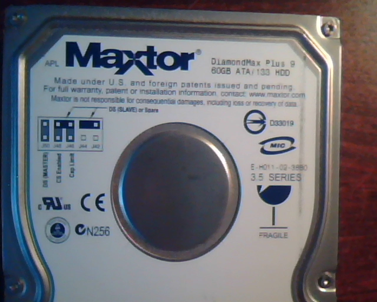 Hard Disk Drive IDE Maxtor DiamondMax Plus 9 60GB 120103200 YAR41VW0 HDD ATA - image 2