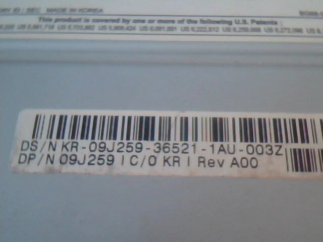 Samsung DVD Master 16E Drive CD SD-616 October 2001 09J259 A00 - image 4