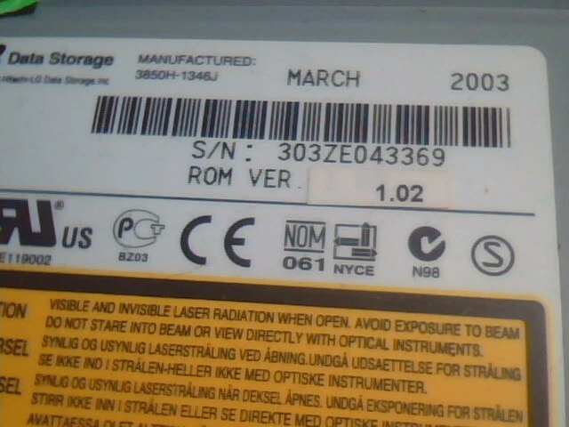 LG CD-RW DVD ROM Drive GCC-4480B March 2003 1.02 16xDVD 48x24x48x - image 5