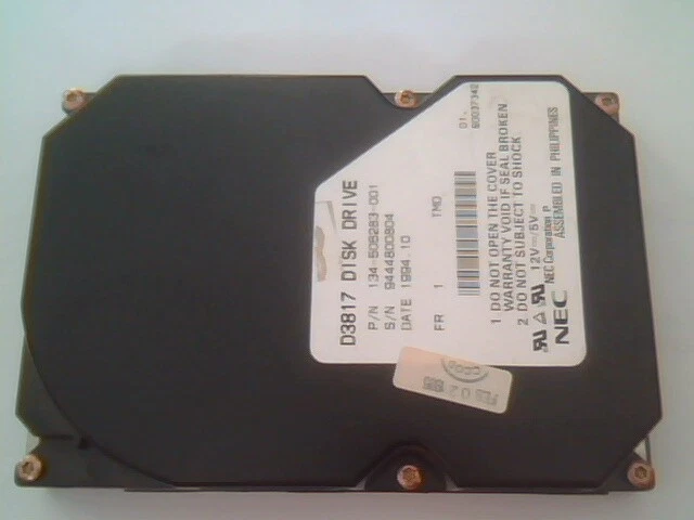 SCSI Hard Disk Drive NEC D3817 134506283001 1994.10 G8RHH XELBH
