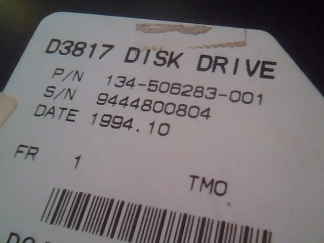SCSI Hard Disk Drive NEC D3817 134506283001 1994.10 G8RHH XELBH - image 2