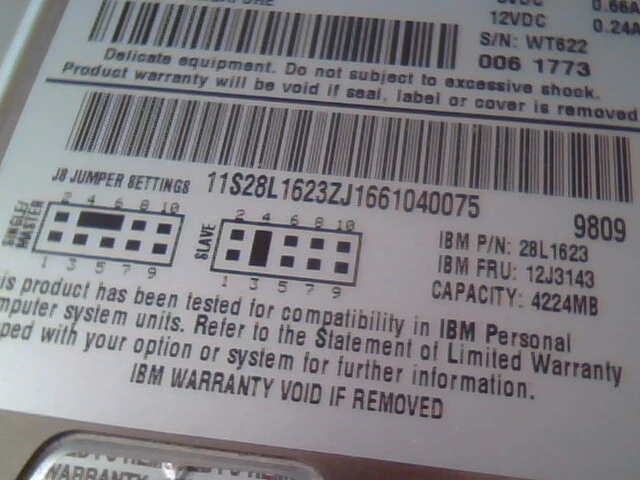 IDE Hard Disk Drive Western Digital Caviar 24200 AC24200-23RN 28L1623 12J3143 - image 4