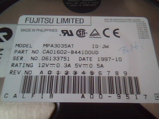 IDE Hard Disk Drive Fujitsu MPA3035AT CA01602-B44100VD 199710 - image 2