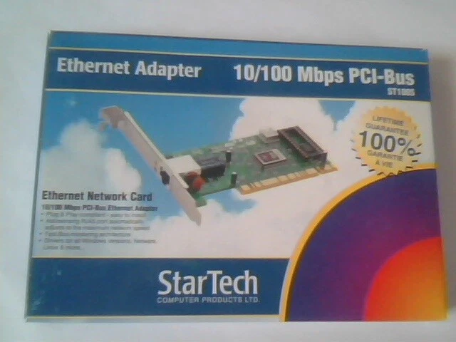 Ethernet Network Adapter card 10/100 Mbps PCI-Bus StarTech ST100S - NEW