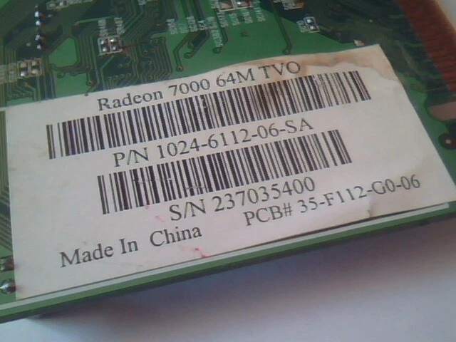AGP card ATI Radeon 7000 64M TVO 1024-6112-06-SA Comp-Out S-Video VGA - image 4