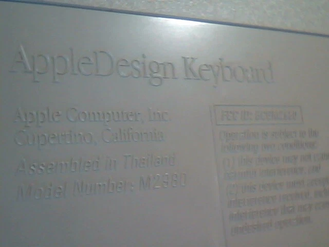 Apple Design Keyboard Model M2980 - Macintosh, vintage, working - image 7
