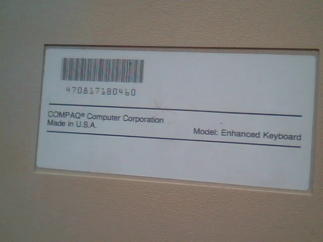 Compaq Enhanced Keyboard - foam and foil keyswitch - vintage, working - image 6