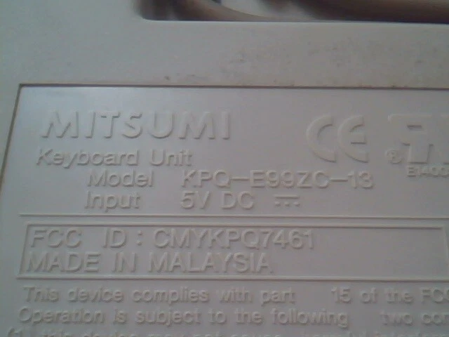 Mitsumi Keyboard KPQ-E99ZC-13 5-pin DIN KPQEA4ZA USA - vintage, working - image 6
