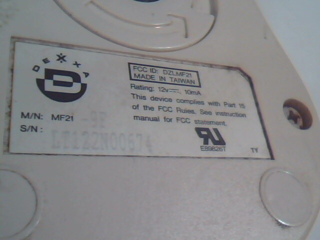 Vintage Dexxa Mouse MF21 9-pin connector 3-button DZLMF21 - Working - image 4
