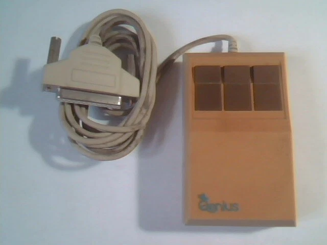 Vintage Genius Mouse GM-6 FSU4VVGM-6 25-pin 3-button - Working