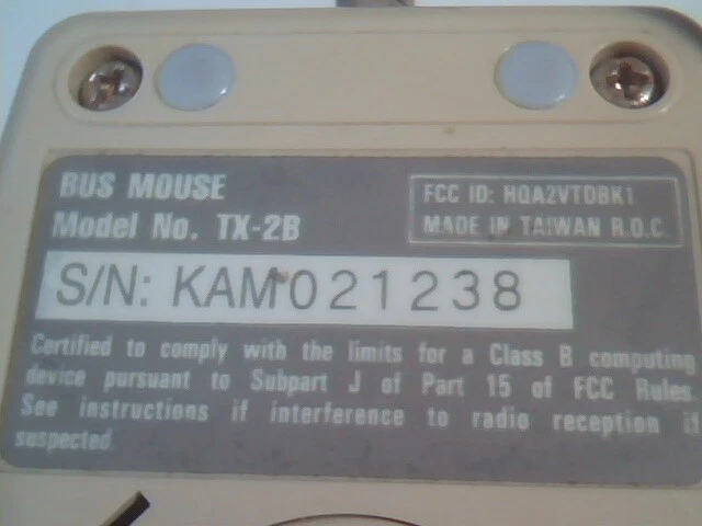 Vintage Bus Mouse TX-2B 2-button design HQA2VTDBK1 - Working - image 4