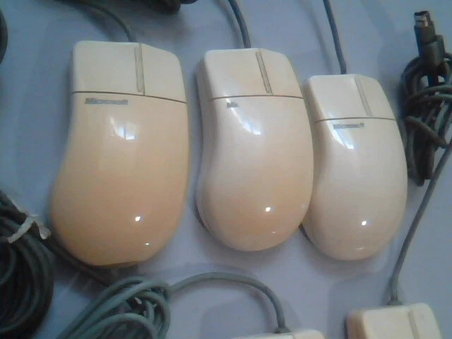 LOT of 6 Vintage Microsoft Bus Mouse Part No 37968 C3KABUS1 2-button - Working - image 3