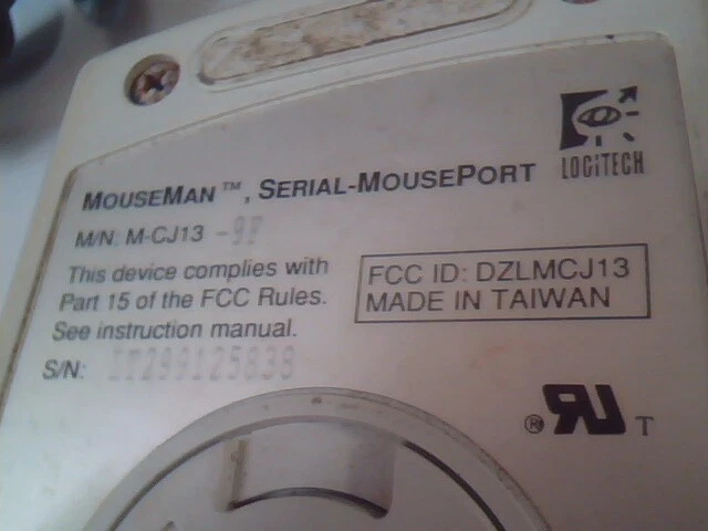 Vintage Logitech MouseMan M-CJ13-9F DZLMCJ13 Serial Mouse Port - Working - image 5