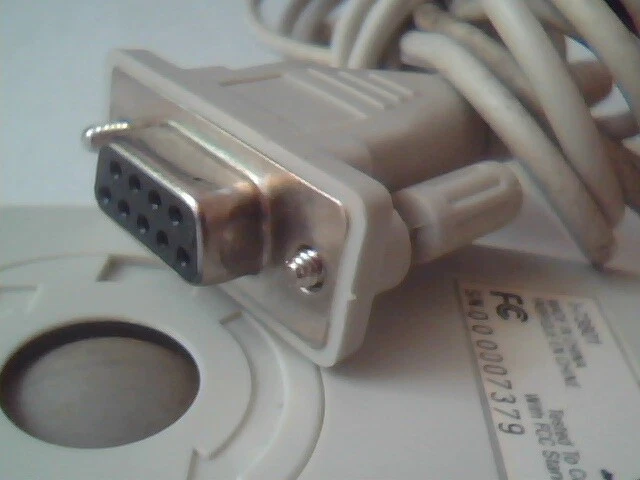 Vintage Interact Mouse I-73801 PS/2 9-pin adapter scroll 2-button - Working - image 5
