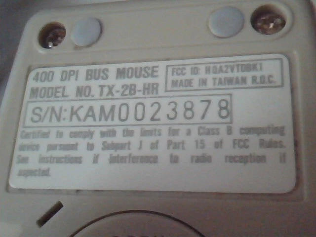 Vintage 400 DPI Bus Mouse TX-2B-HR HQA2VTDBK1 9-pin 3-button - Working - image 4