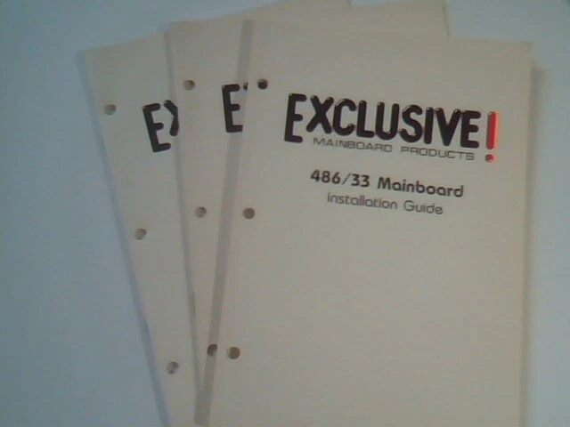 User's Manual Guide - Exclusive 486/33 MainBoard 0003800 March 1991 Trend Tech