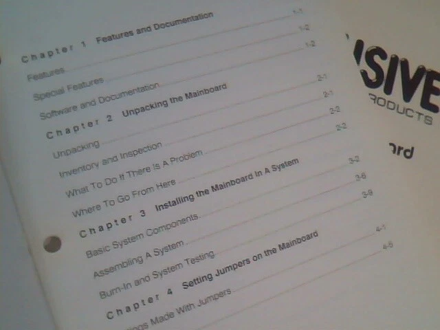 User's Manual Guide - Exclusive 486/33 MainBoard 0003800 March 1991 Trend Tech - image 7