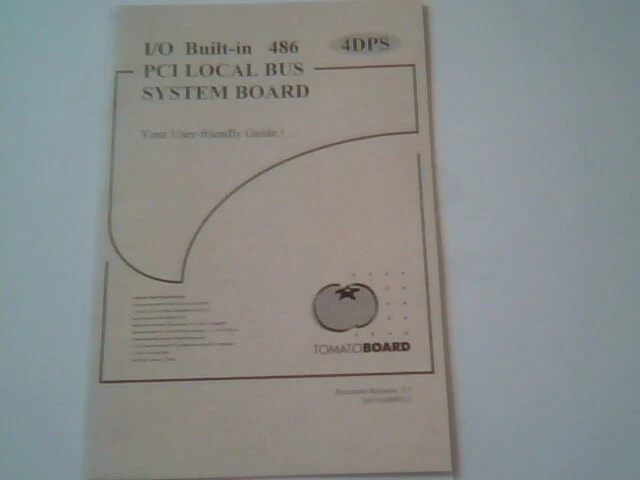 User's Manual Guide - I/O Built-In 486 PCI Local Bus System Board 2.1