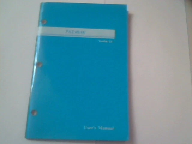 User's Manual Guide - PAT48AV VL-Bus/ISA System Board 1993 Ver 1.0GM015400SE