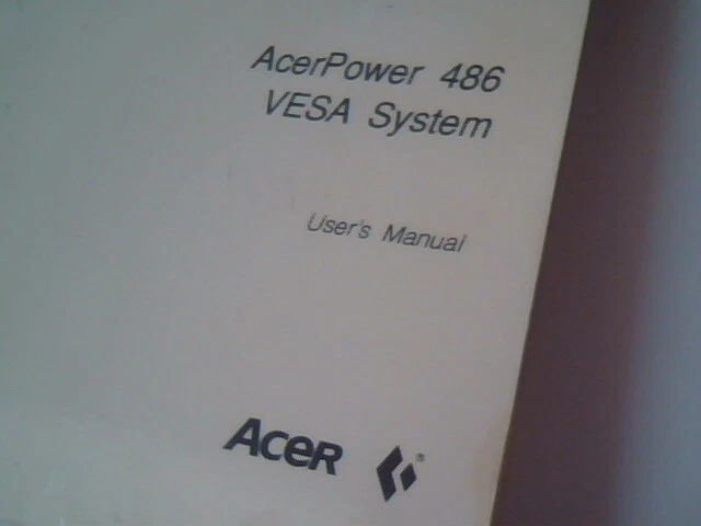 User's Manual Guide - AcerPower 486 VESA System Acer May 1993 - image 2