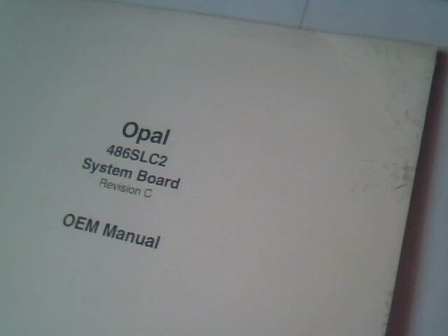 User's Manual Guide - Opal 486SLC2 System Board Rev C OEM IBM - image 2
