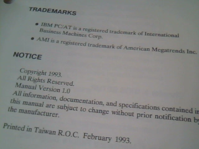 User's Manual Guide - HOT-409 486-VL Bus Main Board 1993 - image 3