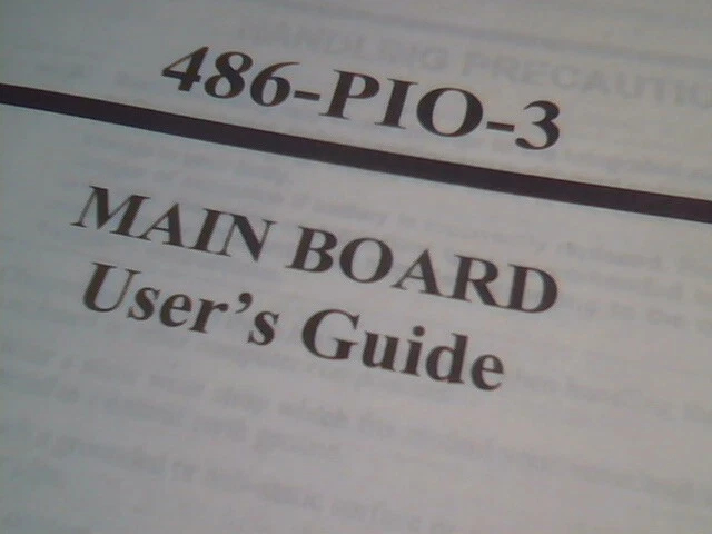 User's Manual Guide - 486-PIO-3 Mainboard 14849 A1 486 VIA Pluto - image 3