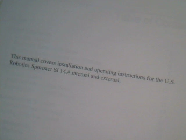 User's Manual Guide - US Robotics Sportster Si 14.4 personal faxmodem - image 3