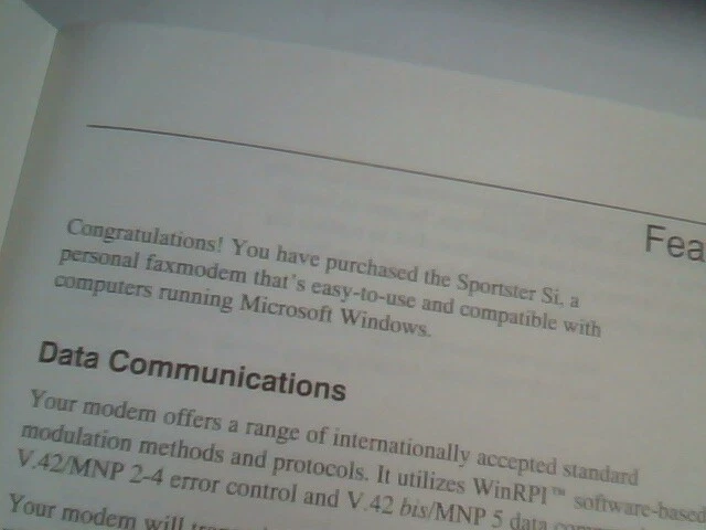 User's Manual Guide - US Robotics Sportster Si 14.4 personal faxmodem - image 5