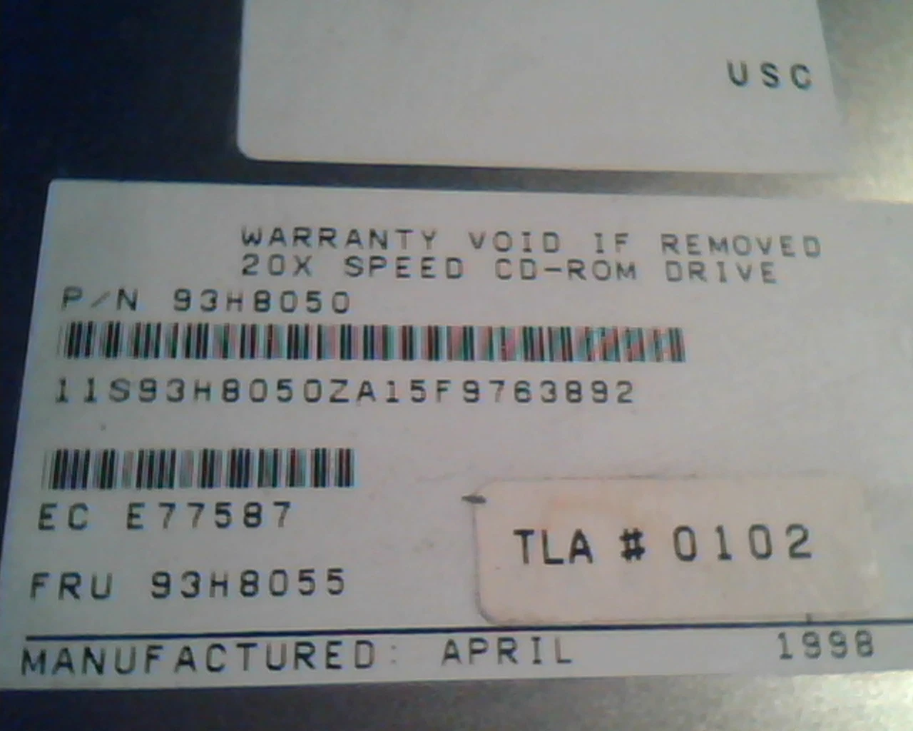 Plextor PX-20TSi CD-ROM Drive 68-pin SCSI April 1998 93H8050 93H8055 0102 - image 4