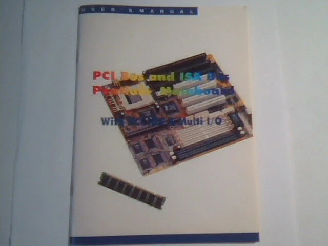 User's Manual Guide - PCI ISA Bus Pentium Motherboard i430VX Mainboard Ver 1.0