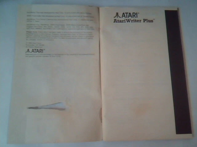 User's Manual Guide - Atari AtariWriter Plus C026176 Rev B - image 4