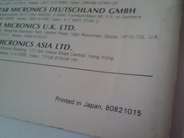 User's Manual Guide - Dot Matrix Printer SP312 Series Star Micronics - image 3