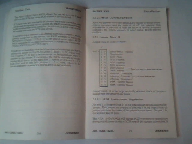 User's Manual Guide - AHA-1540A/1542A Installation Guide Adaptec 510044-00 1989 - image 6