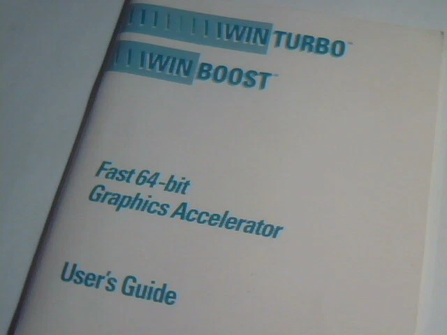 User's Manual Guide - WINTURBO WINBOOST 64-bit Graphics Accelerator 10702F2310 - image 2